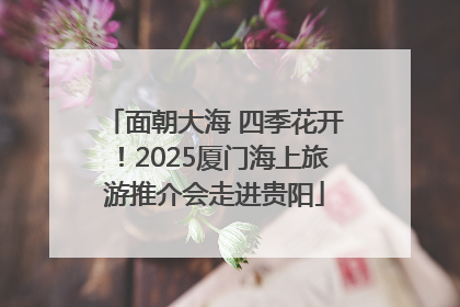 面朝大海 四季花开！2025厦门海上旅游推介会走进贵阳