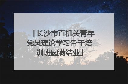 长沙市直机关青年党员理论学习骨干培训班圆满结业