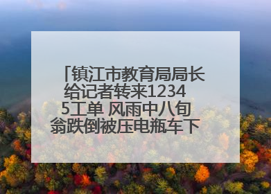 镇江市教育局局长给记者转来12345工单 风雨中八旬翁跌倒被压电瓶车下，扶不扶？镇江高职学子选择令人钦佩