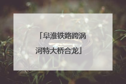 阜淮铁路跨涡河特大桥合龙
