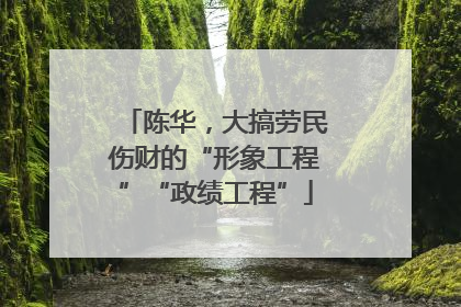陈华，大搞劳民伤财的“形象工程”“政绩工程”