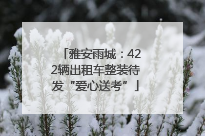 雅安雨城：422辆出租车整装待发“爱心送考”