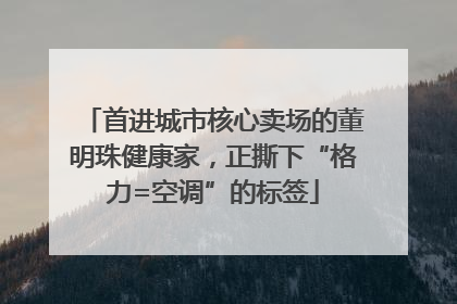 首进城市核心卖场的董明珠健康家，正撕下“格力=空调”的标签