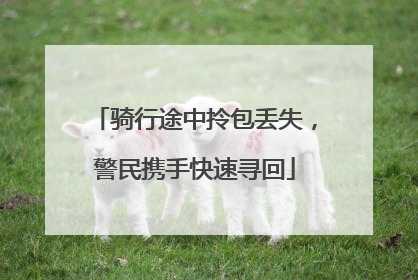 骑行途中拎包丢失，警民携手快速寻回