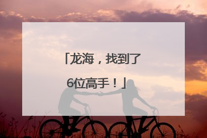 龙海，找到了6位高手！