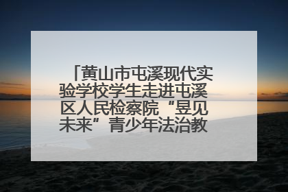 黄山市屯溪现代实验学校学生走进屯溪区人民检察院“昱见未来”青少年法治教育宣传基地