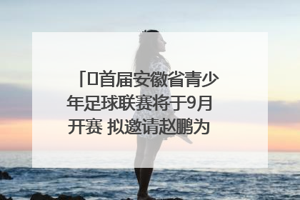 ﻿首届安徽省青少年足球联赛将于9月开赛 拟邀请赵鹏为先导赛开球