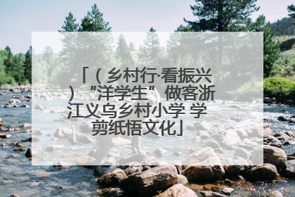 （乡村行·看振兴）“洋学生”做客浙江义乌乡村小学 学剪纸悟文化