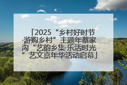 2025“乡村好时节·游购乡村”主题年蔡家沟“艺韵乡集·乐活时光”艺文嘉年华活动启幕