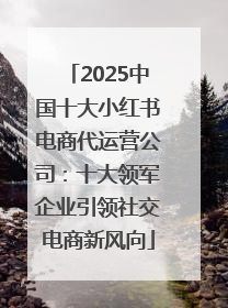 2025中国十大小红书电商代运营公司：十大领军企业引领社交电商新风向