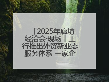 2025年廊坊经洽会·现场丨工行推出外贸新业态服务体系 三家企业首批签约