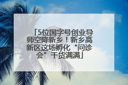 5位国字号创业导师空降新乡！新乡高新区这场孵化“问诊会”干货满满