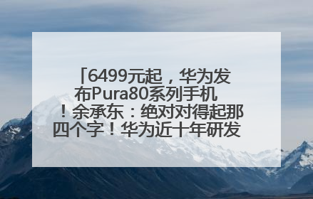 6499元起，华为发布Pura80系列手机！余承东：绝对对得起那四个字！华为近十年研发投入12490亿元